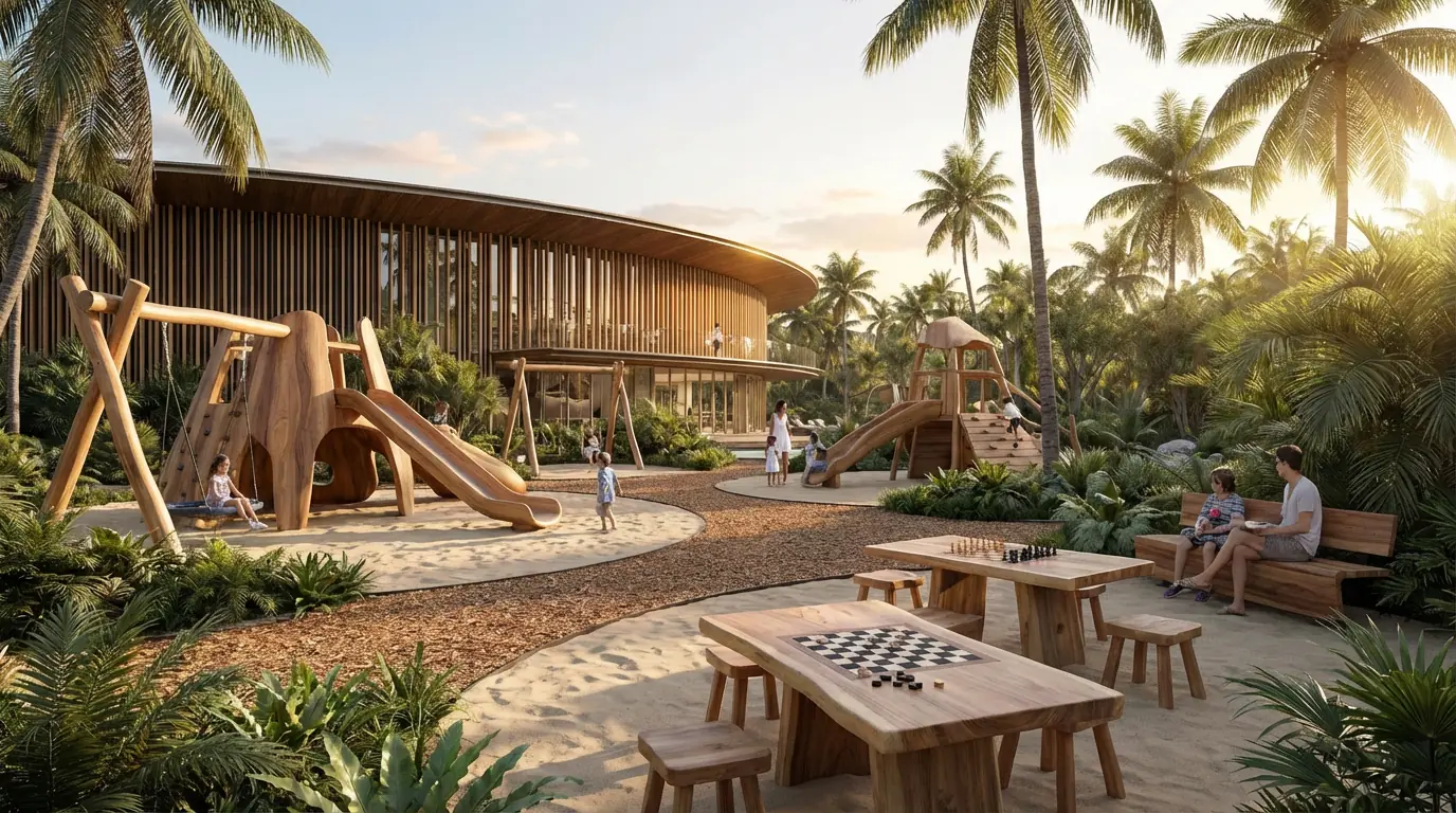 Children's play area at Lunaya