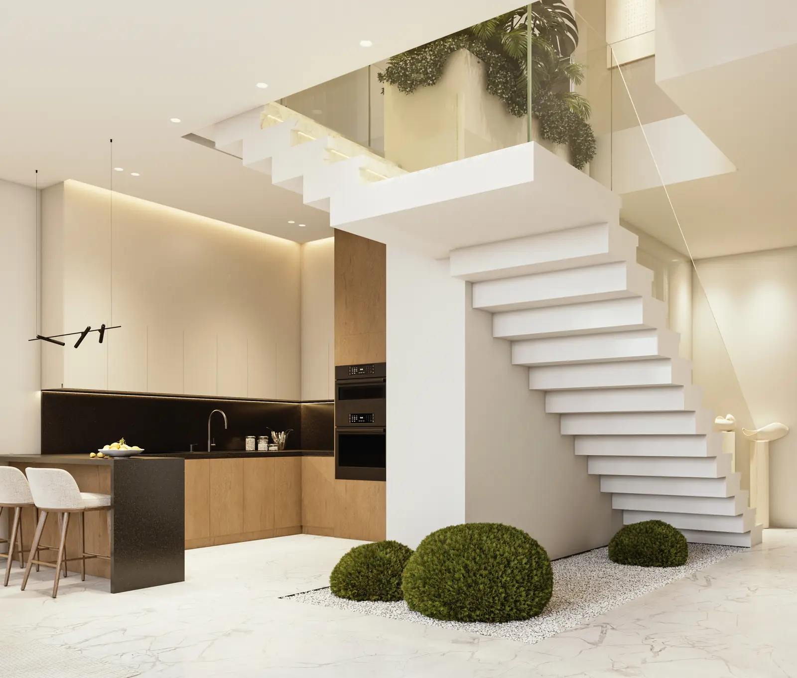 Kitchen interior in The Rise at Lunaya
